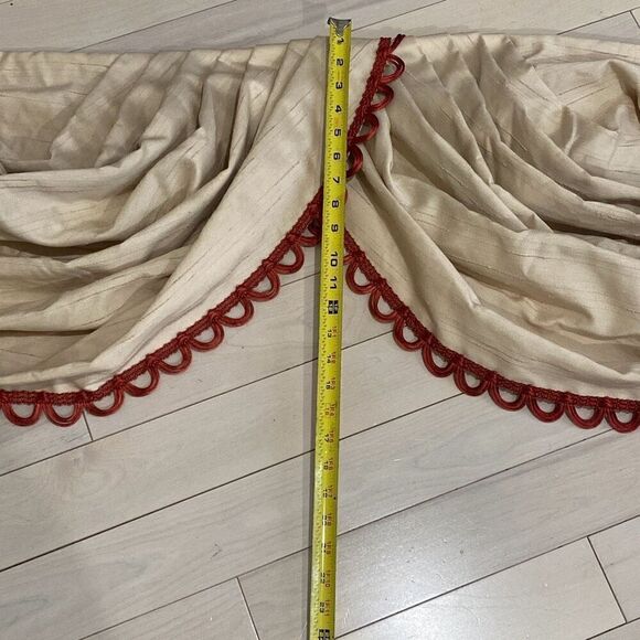 European Style Curtain Valance Handmade Waterfall Swag Valance Vintage 74” wide - Picture 6 of 8